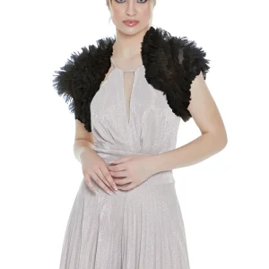 Coprispalle DOCK_A corto mezza manica con rouches tulle