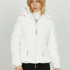 Piumino BAINT manica lunga con polsi costina più cappuccio stacc. Più zip più ts effet. Glitter