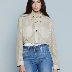 Giubbino MADRID Corto M/L Zip più Tasche più Coulisse Ecopelle Traforata