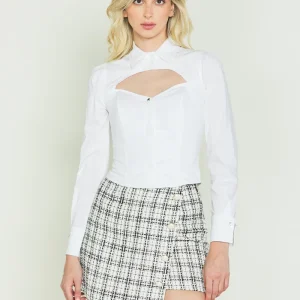 Camicia ZOSMAE con apertura sul seno e bottoni gioiello