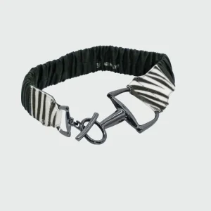 Cintura PRINTLE con elastico più fibbia cavallerizza più inserti animalier ecopelle